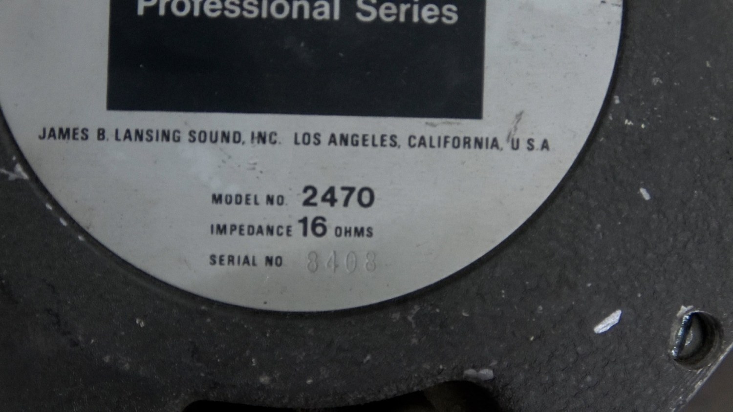 JBL 2470 model label